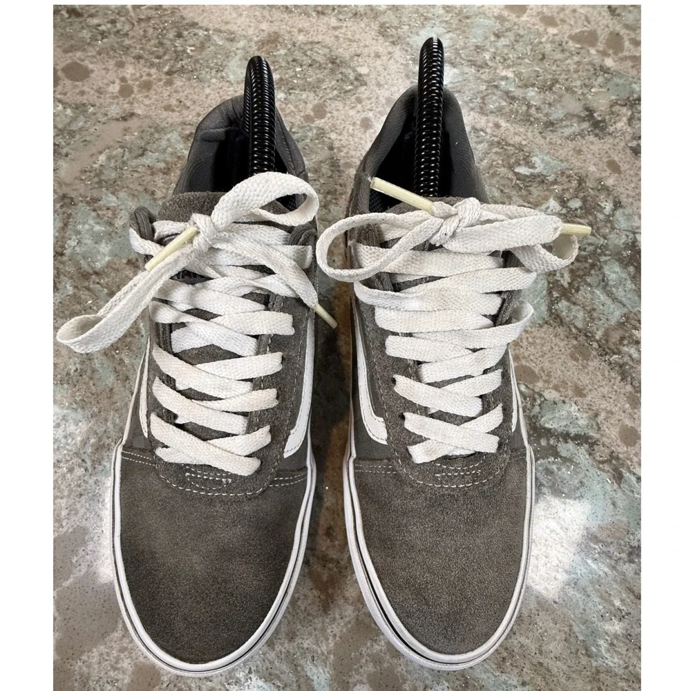 Vans‎ Old Skool Grey Checkerboard Suede Low Top Sneakers Mens 7.5 Women 9